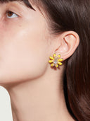 prestashop:1:1916:15058 | Yellow enamel daisy bear earrings
