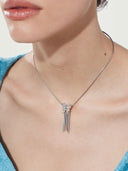 prestashop:1:2043:15720 | Silver tassel butterfly necklace