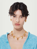 prestashop:1:2044:15726 | Gold multi-cluster tassel butterfly necklace