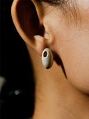 prestashop:1:2208:17847 | Silver and red dome amber earrings - small