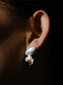 prestashop:1:2210:17860 | Silver and red cirrus amber earrings