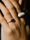 prestashop:1:2215:22226 | Silver and red dusk amber ring