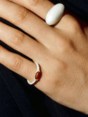 prestashop:1:2215:22229 | Silver and red dusk amber ring