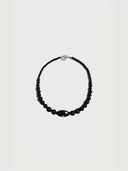 prestashop:1:2218:17875 | Silver and black ebony grain, beaded choker