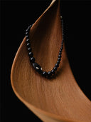 prestashop:1:2218:17878 | Silver and black ebony grain, beaded choker