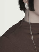 prestashop:1:2238:9103 | Silver female butterfly earring - single