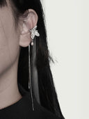 prestashop:1:2240:14180 | Silver wildflower ear clip with chain - single