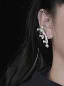 prestashop:1:2241:7479 | Silver butterfly ear clip with beads - single