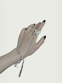 prestashop:1:2257:14993 | Silver butterfly knitted ring and bracelet - set