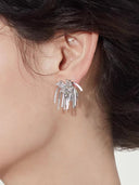prestashop:1:2295:15762 | Silver dangling fringe butterfly earrings