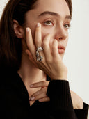 prestashop:1:2455:8381 | Silver Toss Sleeve Concept Ring