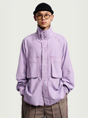 prestashop:1:2740:19872 | Purple high-neck dolman sleeve blouse