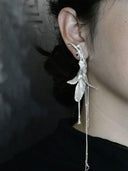 prestashop:1:2840:14847 | Silver dragon and knotted flower earring - single