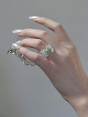 prestashop:1:2847:15548 | Silver green butterfly ring