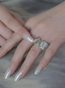 prestashop:1:2847:15549 | Silver green butterfly ring