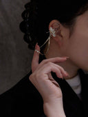 prestashop:1:2849:9891 | Silver listening lotus earclip