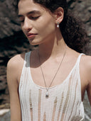 prestashop:1:2860:9770 | Silver Pleated Shell Necklace