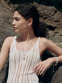 prestashop:1:2860:9774 | Silver Pleated Shell Necklace