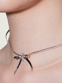 prestashop:1:2911:15856 | V Bowknot Ribbon Soft Necklace