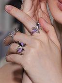 prestashop:1:2918:15866 | Purple Opal Butterfly Ring