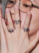prestashop:1:2918:15867 | Purple Opal Butterfly Ring