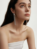 prestashop:1:2983:18124 | Silver Falling Rain Metal Tassel Earrings