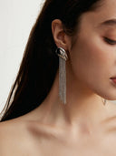 prestashop:1:2983:18126 | Silver Falling Rain Metal Tassel Earrings