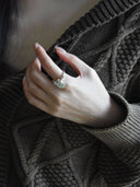 prestashop:1:3012:14922 | Silver Green Shade Ring