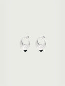 prestashop:1:3206:18454 | Sliver Small Wave Black Onyx Earrings