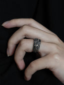 prestashop:1:321:1140 | M.WONG Water Collection Black Silver Ring