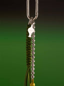 prestashop:1:3251:11491 | Green Mirror Moon Tasseled Metal Chain Bag Charm/Car Rearview Mirror Ornament