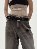 prestashop:1:3303:17206 | Black Portrait Embossed Calfskin Belt