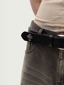prestashop:1:3303:17209 | Black Portrait Embossed Calfskin Belt