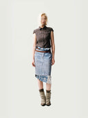 prestashop:1:3324:17181 | Black&White Ethnic&Vintage Print Pattern Panelled Silk Scarf