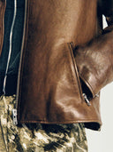 prestashop:1:3325:11317 | Brown Zippered Sheepskin Jacket