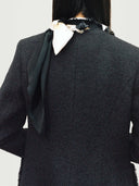 prestashop:1:3326:11326 | Black Printing Scarf Decorative Tweed Jacket