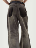 prestashop:1:3330:19317 | Grey Destruction Flare Loose Jeans