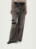 prestashop:1:3330:19318 | Grey Destruction Flare Loose Jeans