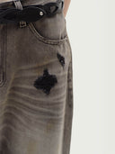 prestashop:1:3330:19319 | Grey Destruction Flare Loose Jeans