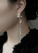 prestashop:1:3350:15616 | White Lily Silver Pole Pistil Earring - Single