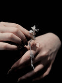 prestashop:1:3350:15618 | White Lily Silver Pole Pistil Earring - Single