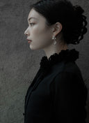 prestashop:1:3350:15619 | White Lily Silver Pole Pistil Earring - Single