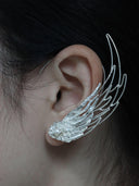 prestashop:1:3358:15640 | White New Feather Filigree Earring - Left