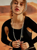 prestashop:1:3570:12224 | Silver Pignose Pearl Belt Necklace