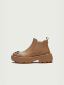prestashop:1:3776:16118 | Brown Dreamcore Knight Rose Embossed Chelsea Boots