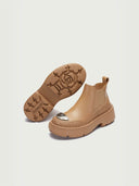 prestashop:1:3776:16120 | Brown Dreamcore Knight Rose Embossed Chelsea Boots