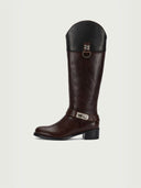 prestashop:1:3814:16358 | Black DreamCore Knight Two-Tone Double-Strap Classic Riding Boots