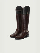 prestashop:1:3814:16362 | Black DreamCore Knight Two-Tone Double-Strap Classic Riding Boots