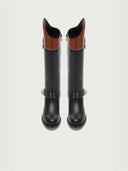 prestashop:1:3815:16364 | Red Dream Core Knight Series Two-Tone Double-Strap Classic Knight Boots