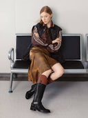 prestashop:1:3815:16367 | Red Dream Core Knight Series Two-Tone Double-Strap Classic Knight Boots